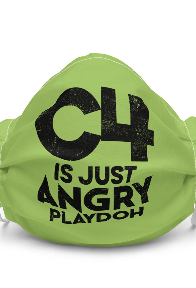 C4 is just angry playdoh Premium face mask