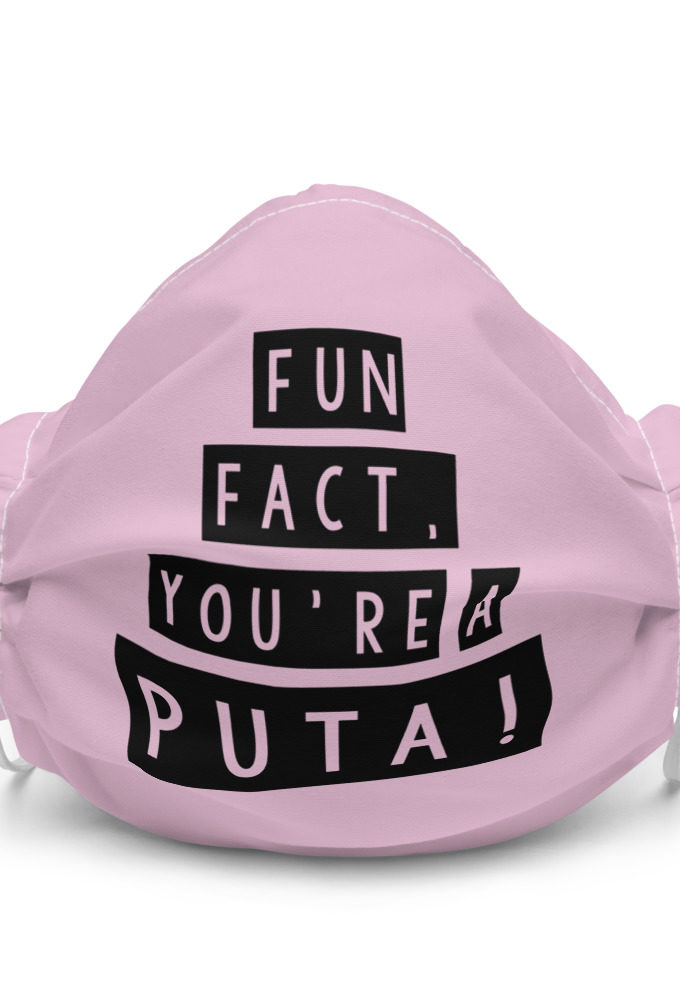 Fun fact, you're a puta Premium face mask