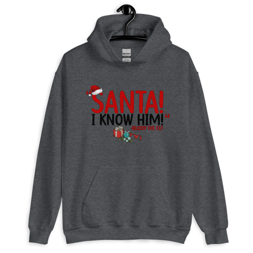 Santa! I know him! -Buddy the Elf, Elf Unisex Hoodie - Image 2